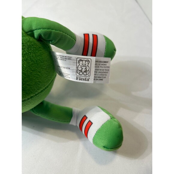 MR PICKLE STUFFED PLUSH DOLL W/ MUSTACHE AND PLASTIC GLASSES FIESTA - Picture 6 of 6